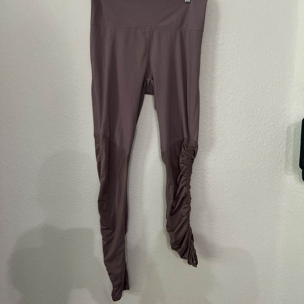 Fabletics Leggings MAUVE Cashel Foldover PureLuxe Cinch Ankle Yoga LARGE